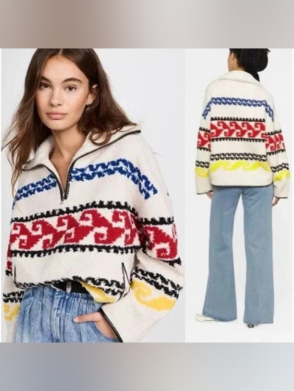 Isabel Marant Étoile Marner Fleece Pullover Top - Picture 5 of 13